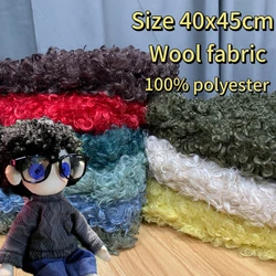 Limited Edition Teddy Wool Fabric 40x45cm Diy Handmade Doll Fur Fabrics 100% Polyester Wool Fabrics