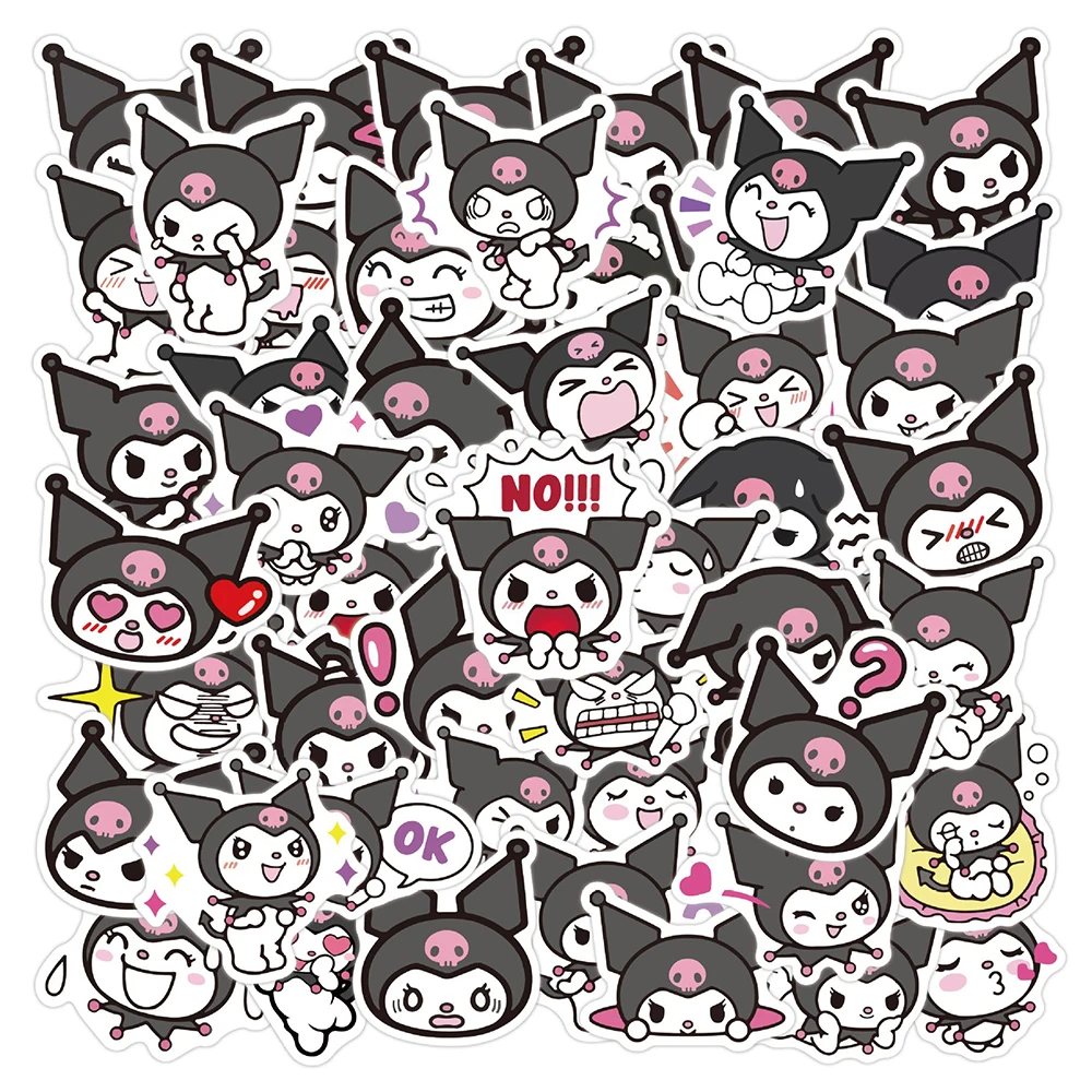 Sanrio My Melody-pegatinas de Anime Kuromi para niños, calcomanía de dibujos animados para juguetes, teléfono, Maleta, portátil, 10/30/50 piezas