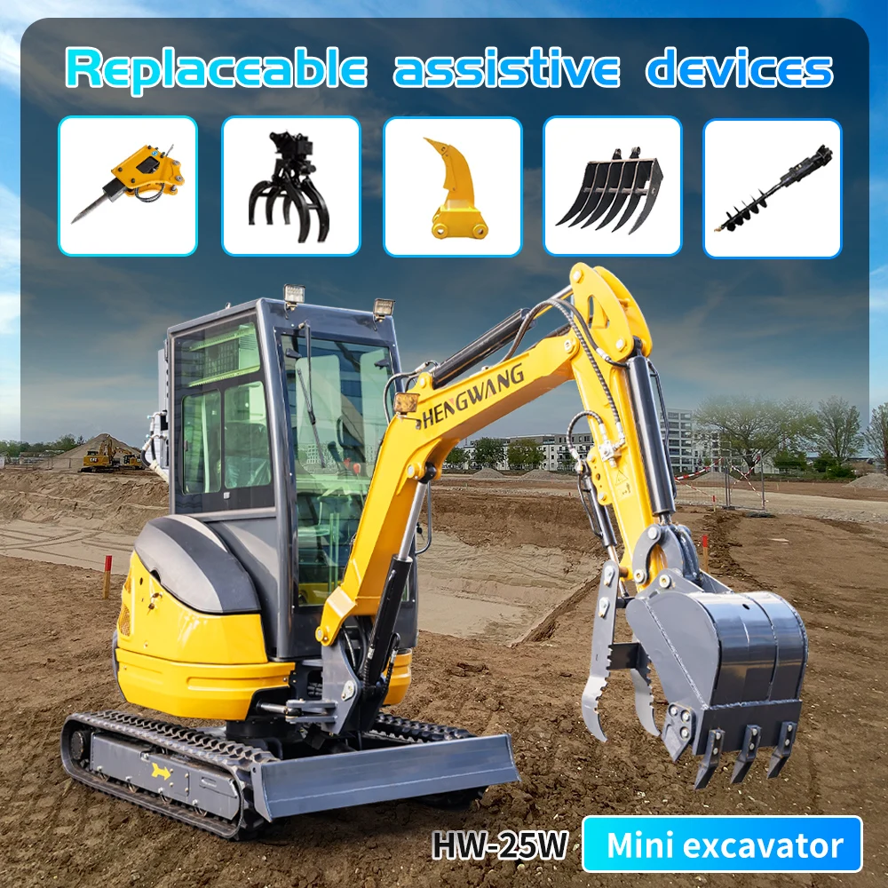 

Mini Crawler Excavator 2.5 Tons Hydraulic Mini Excavator Bagger Construction Machinery Engineering CE Certification Customized