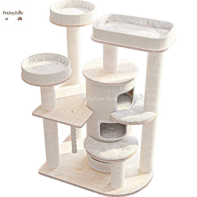 

PetJoyZone Eco-Friendly Cat Tree Tower Large High Quality Cat Tree With Sisal Scratcher Post Cat Toy