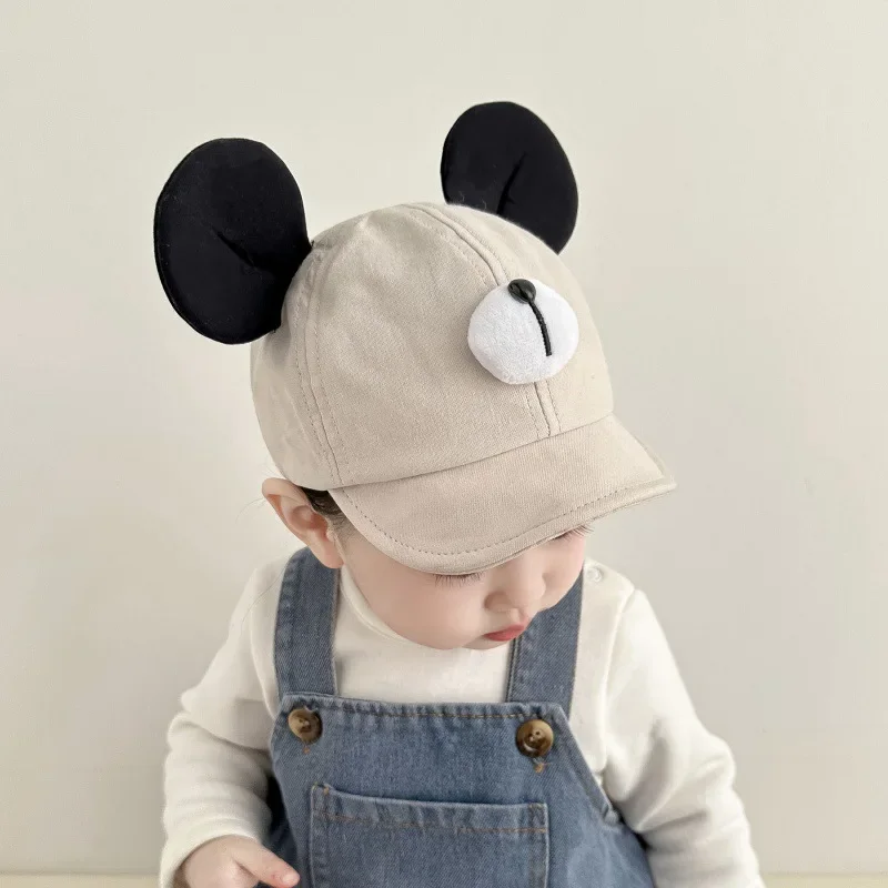 Baby Hat Children's Cute and Cute Panda Black and White Eaves Duck Tongue Hat Baby's Outdoor Leisure Versatile Baseball Hat