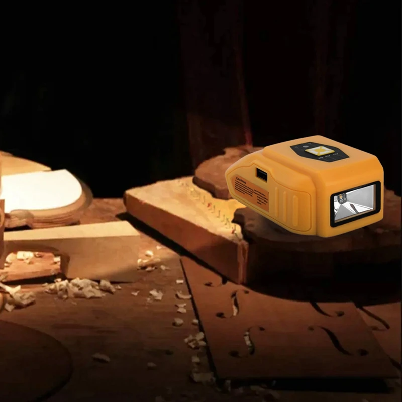 Power Source Converter For Dewalt 20V Battery Adapter With USB DC 12V LED Work Light Li-Ion Battery Adapter