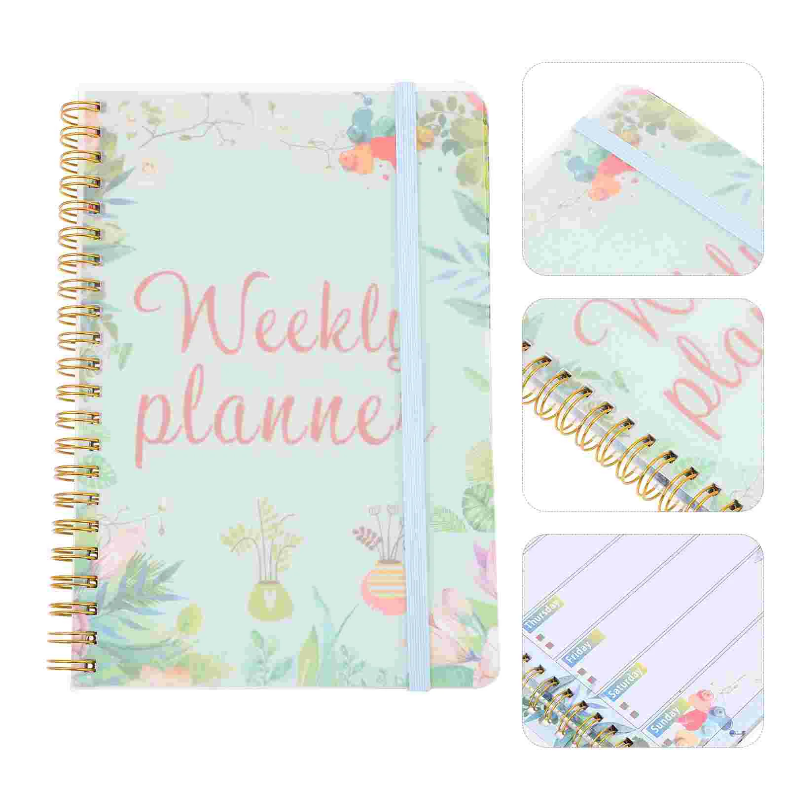 

Spiral Daily Planner Student Notebooks Schedule Journal Paper Wired Notepad Coil