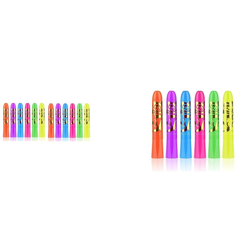 

Glow In The Dark Face Body Paint Glow Sticks Markers Makeup Face Painting Kits, For Halloween And Parties