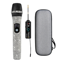 Real UHF No Delay Professional Universal Wireless Microphone Rechargeable 6.35/3.5mm Receiver Crystal Dynamic Mic for Sound Card