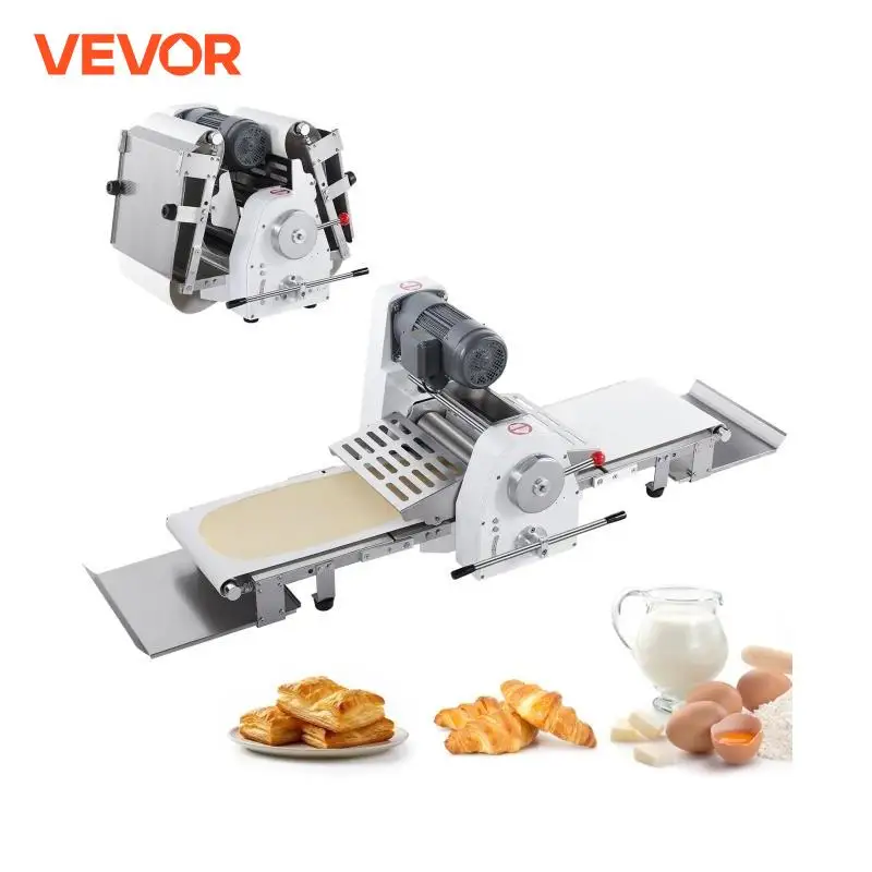 

VEVOR 15.7inch 19.7inch Commercial Dough Sheeter Machine Reversible Puff Pastry Sheeter and Fondant Roller for Bakeries Pastries