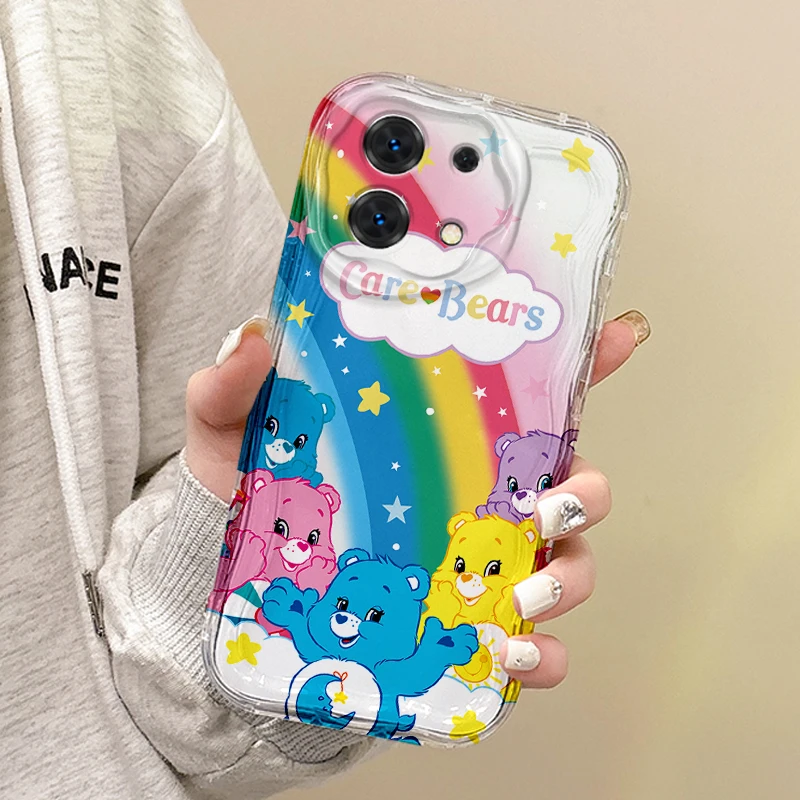 Cute Cartoon Care Bears Phone Case For Redmi Note 13 12 11 ProPlus 10 9 Pro 14C 13C 12C 11S 10A K70 Shockproof Transparent Cover