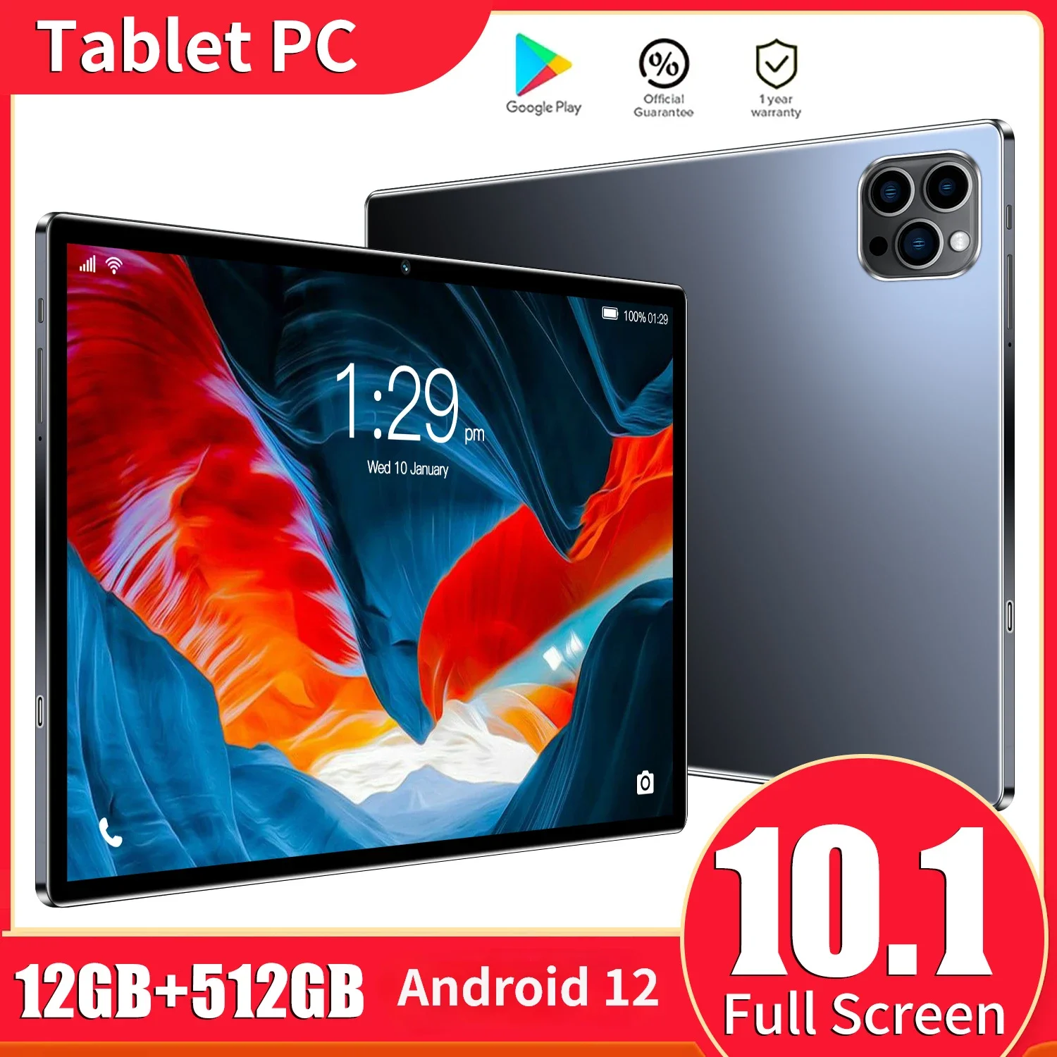 الإصدار العالمي الجديد Pad 6 Pro Android 12.0 Tablet 12GB+512GB Tablet 8800mAh Battery 5G Dual SIM Card أو WIFI Tablet