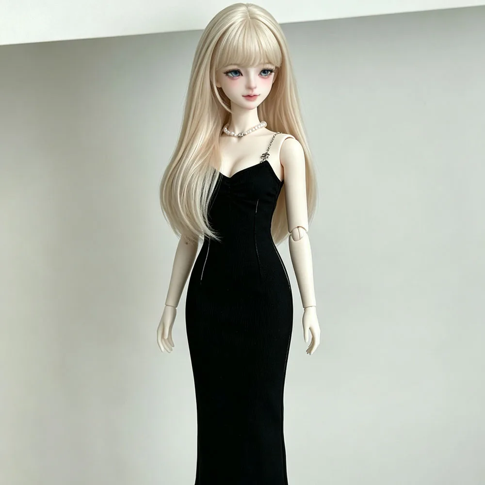 High Temperature Silk Wig 1/3 1/4 1/6 Bjd Doll Wig Bangs Long Straight Hair High Temperature Silk Bjd Doll Accessories No Doll