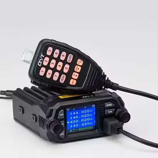 QYT KT-8900D 25W amateur radio 20km transceiver mini vehicle mobile base station VHF UHF wireless two-way walkie-talkie vehicle