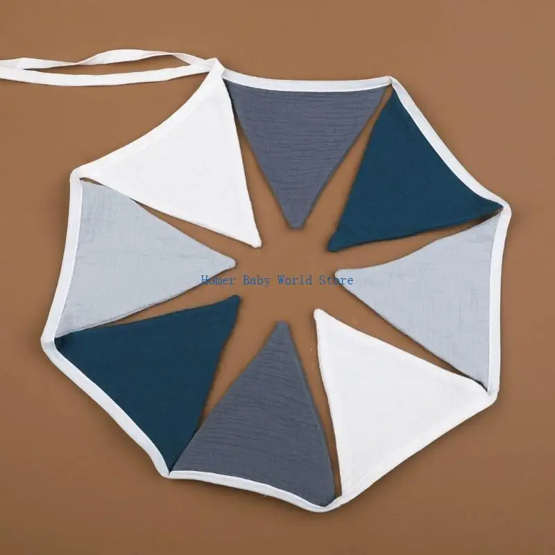 B2QD ديكور غرفة الطفل أعلام الرايات القطنية الملونة المريحة والأنيقة دعائم التصوير الفوتوغرافي لحديثي الولادة للطفل