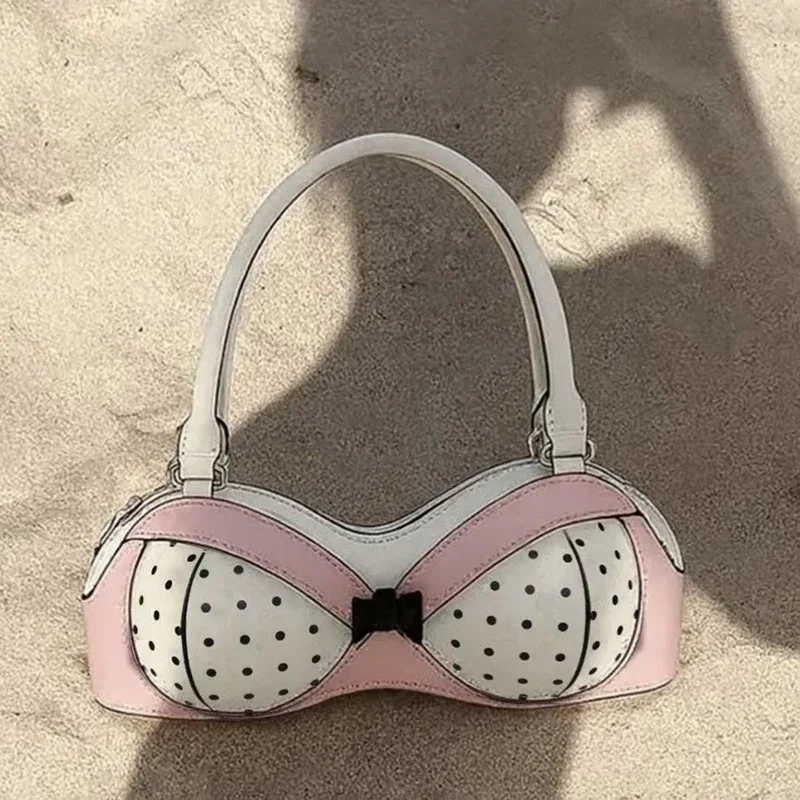 Kreative Genie Handtasche Y2k Mode Polka Dot Schleifenmuster Damen Schultertasche Designer Nischen-Vielseitige Lustige Neue Achseltasche – Detail 23