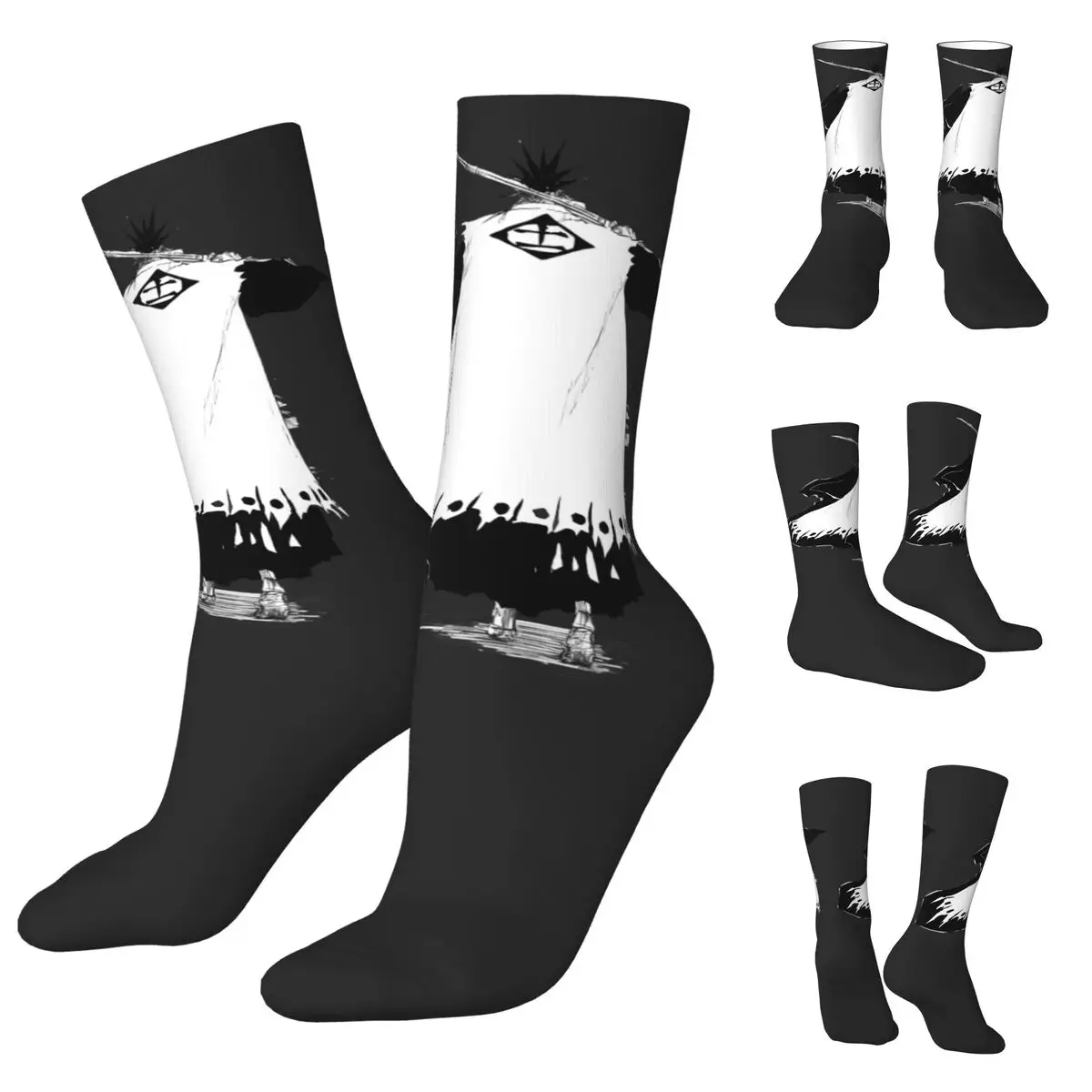 Japan Anime 3D printing cosy Unisex Socks,Hip Hop Bleach Zaraki Kenpachi Interesting Four Seasons Socks