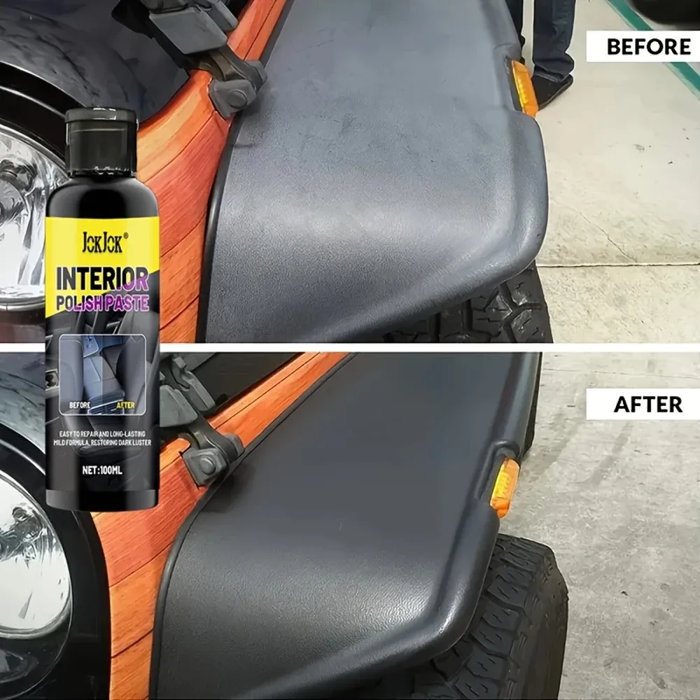 Deep Shine Car Interior Renewal Wax - High Quality ABS Resin Coating for Dashboard, Bumper, Seat & Tire Liners - Reus