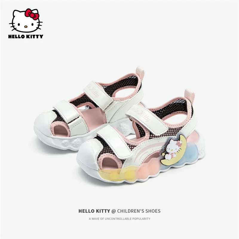 

Hello Kitty Sanrio Kuromi Beach Shoes Casual Sandals Summer Baotou Sandals Girls Sports Sandals Girl Cartoon Cute Soft Sole