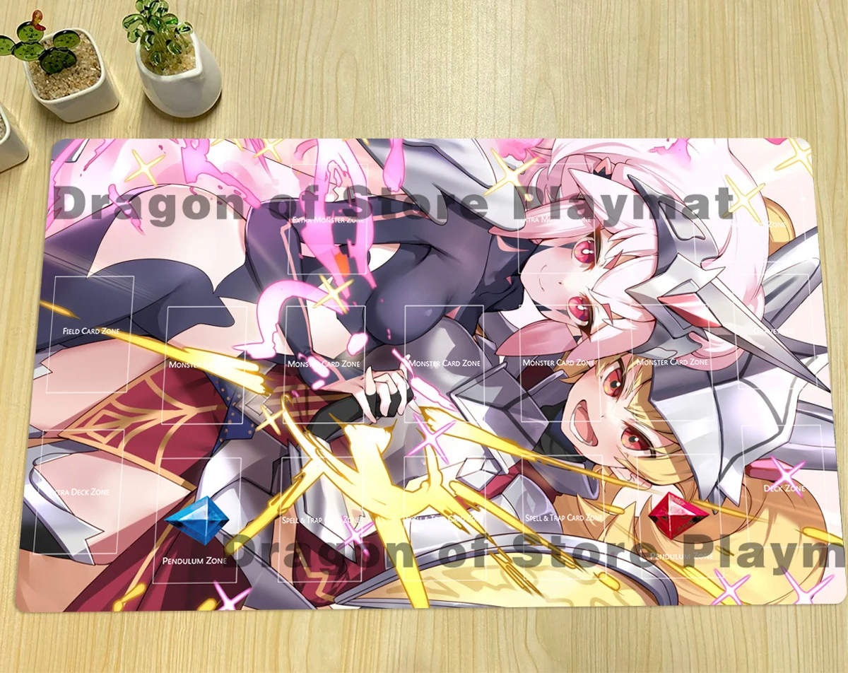 YuGiOh Playmat Centur-Ion Primera & Centur-Ion Trudea TCG CCG Mat Board Game Trading Card Game Mat Rubber Mouse Pad Free Bag