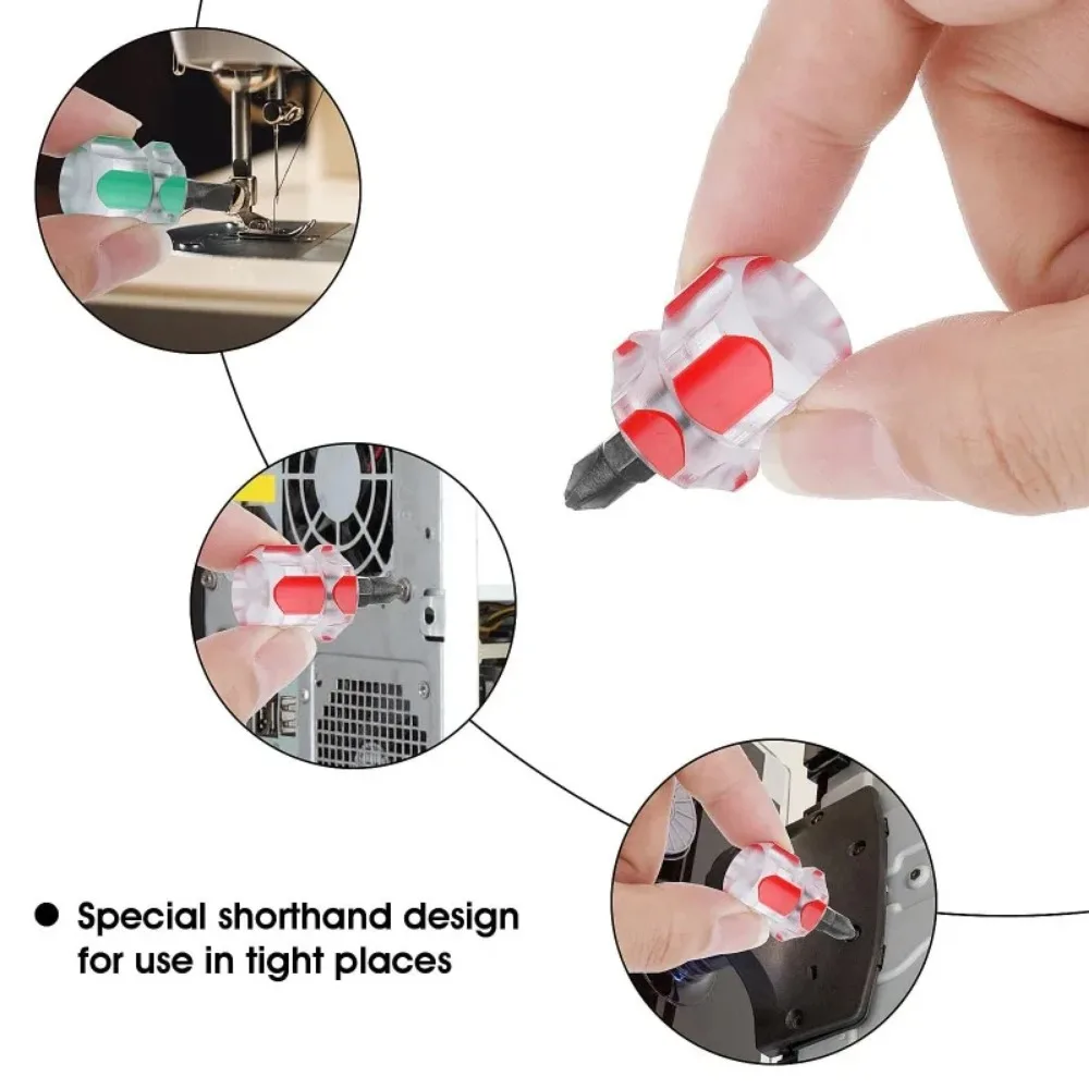 

1pcs Radish Head Pin Board Screwdriver Repair Sewing Tool Mini Portable Transparent Handle Metal Screwdriver Set 2025 New