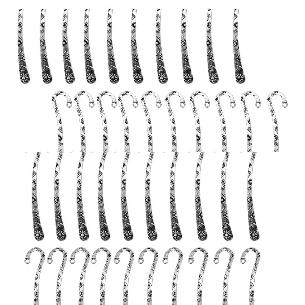 Alloy Metal Book Marker Beading Bookmark Hook Vintage Style Stationery Gift Office Supplies for Reading Hobby and DIY Crafts