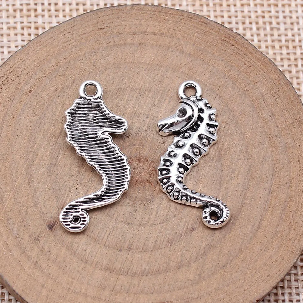 Car Accessories Seahorse Charms Hippocampus Charms Jewelry 29x13mm 20pcs