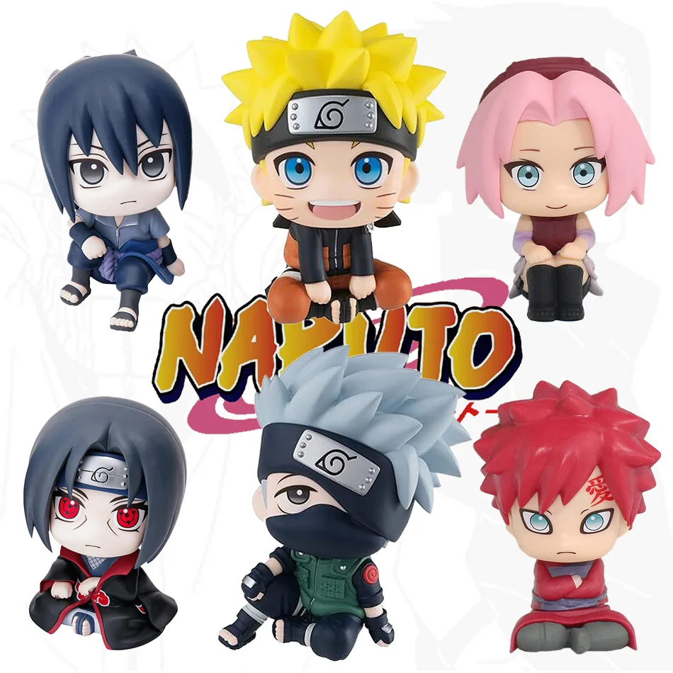 Figura de Anime de Naruto, figura de acción de Naruto Kakashi, versión Q, figura Kawaii Sasuke Itachi, decoración de coche, modelo de colección de juguete