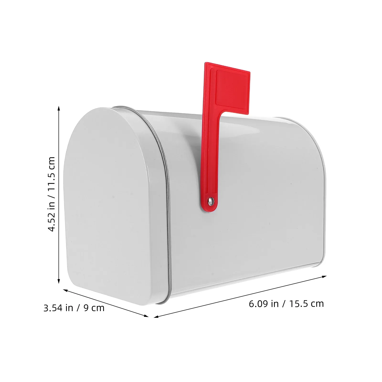 Mini Waterproof Iron Mailbox Post Box Outdoor Mounted White Small Mailbox Ornament Suggestion Tip Donation Box Home Office Micro