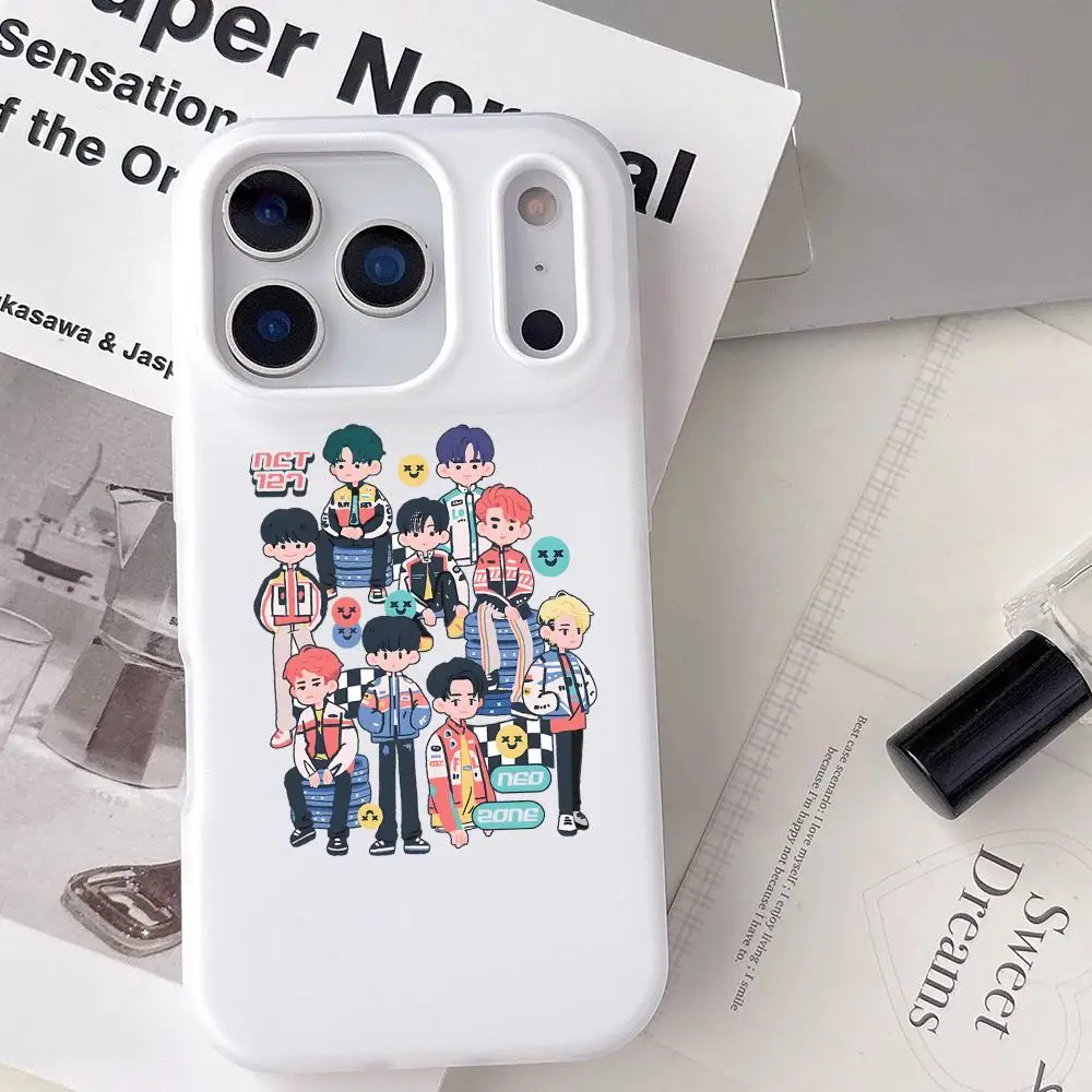 Korea K-Pop Band N-NCT 127 Handyhülle für iPhone 17 16 15 14 13 12 11 Pro Max Plus Mini Hülle Transparente Jelly Stoßfeste Weiche Schutzhülle