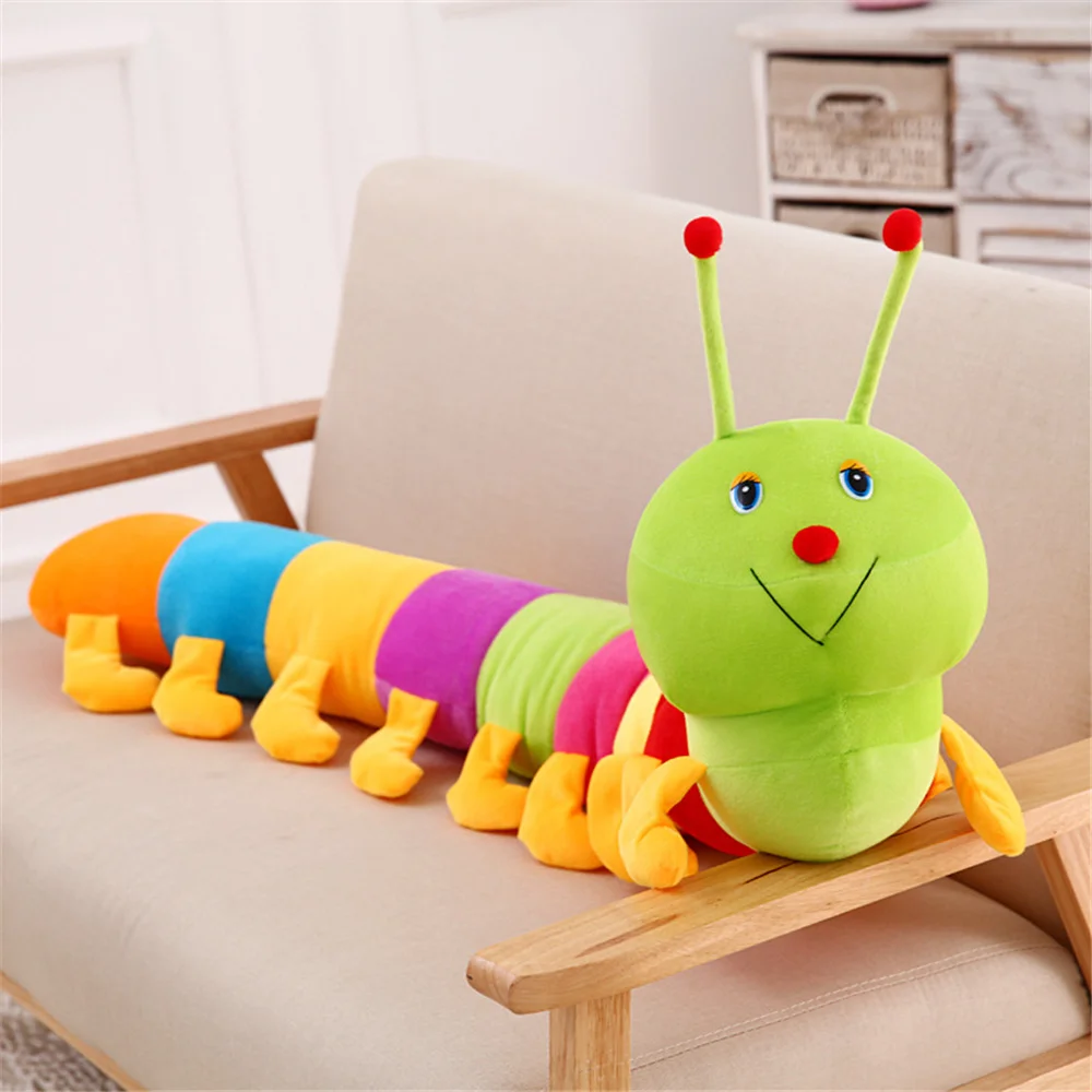 Multicolor niños niños algodón pulgadas gusano peluche regalo de cumpleaños insectos rellenos niños muñeca oruga juguete relleno juguetes