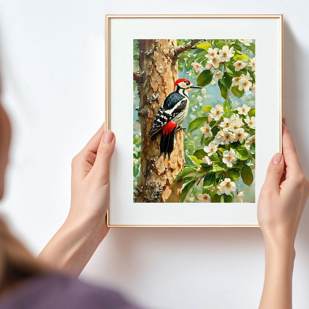 Huacan New Arrivals 2026 Diamond Painting Bird Flower Diamond Embroidery Animal Full Handmade Gift view 3