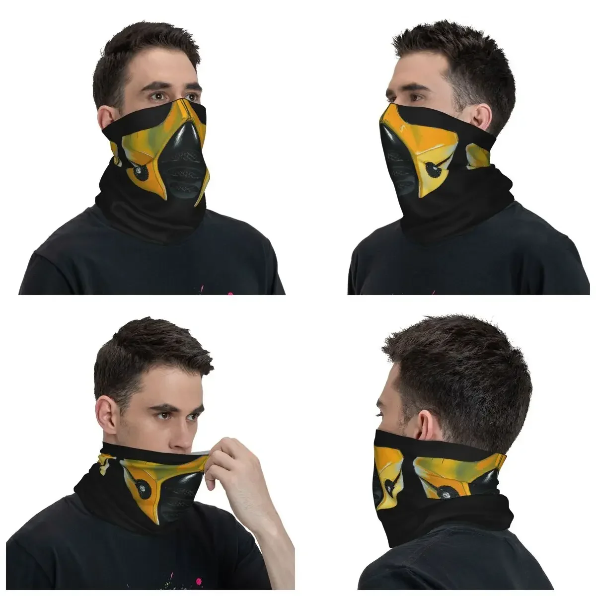 Scorpio Mortal Kombat Bandana Neck Gaiter for Ski Hunting Women Men Wrap Scarf Game MKX Liu Kang Headband Warmer