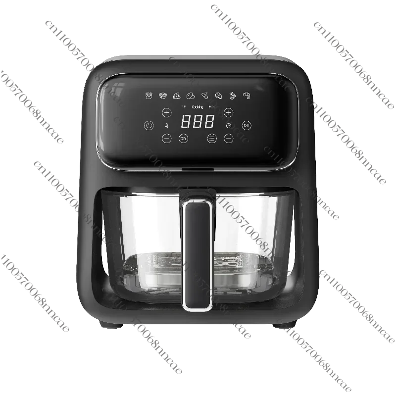 4.2L Glass Air Fryer Oven - High Boron Glass Basket, Oil-Free Healthy Cooking, Multi-function Fryer for Home Kitchen
