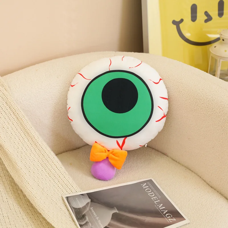 Spooky Halloween pumpkin ghost throw pillow doll cartoon eyeball candy plush living room sofa cushion