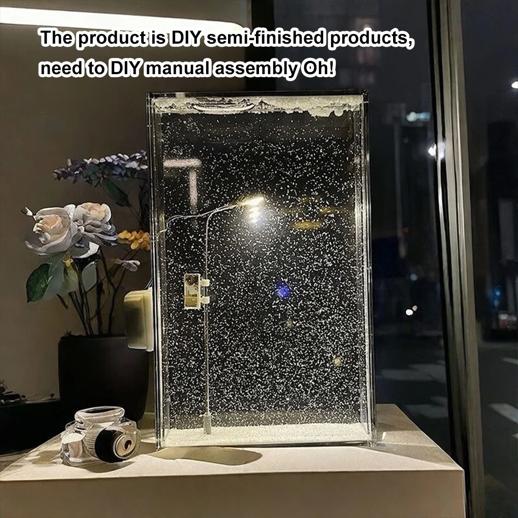 2025 diy cena de neve luz da noite mesa luz artesanato natal nevado noite lâmpada decoração artes e ofícios noite lâmpadas rua para meninas