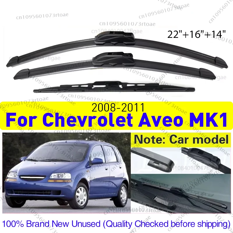 

Wiper Front Rear Wiper Blades Windshield Windscreen Window 22"16"14" Car Accessories For Chevrolet Aveo MK1 2008 2009 2010 2011