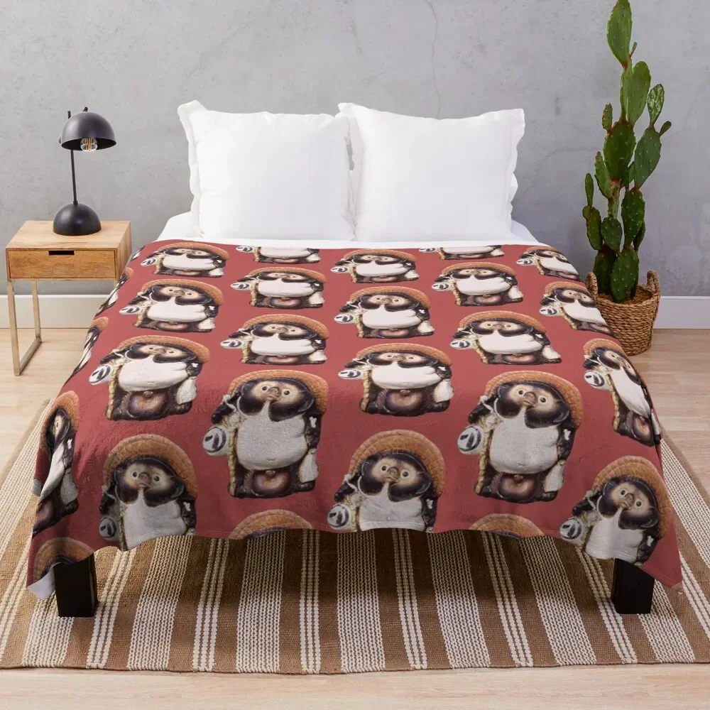 TANUKI Throw Blanket Hairy Beach Blankets