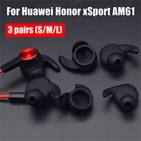 3 Pairs Soft Earpiece Ear Hook Earphone Cover Eartips Silicone Earbuds Tips For Huawei Honor xSport AM61