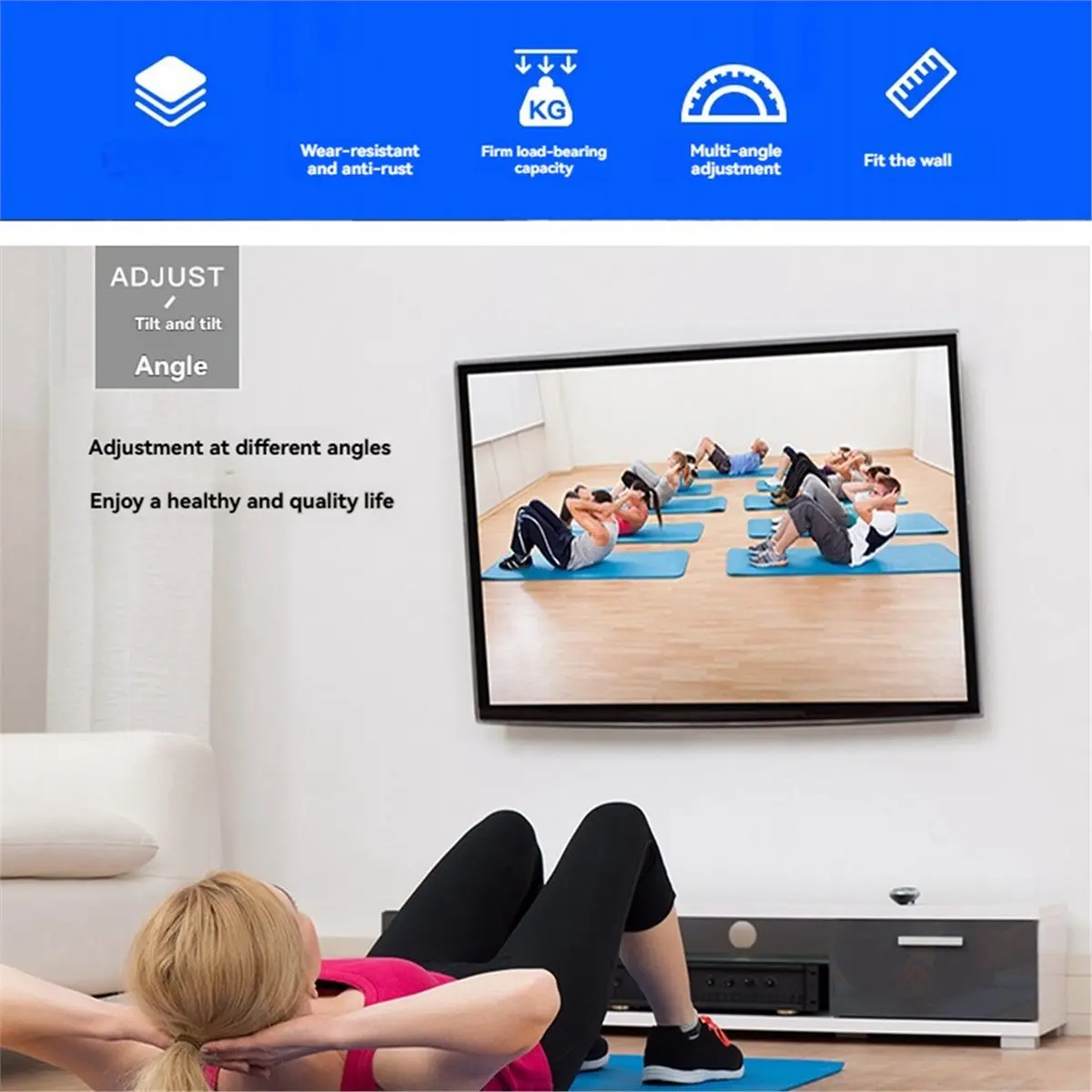 Bracket 10-27 Inch TV Mount Wall-Mounted Snap Fastener Flat Panel Universal Metal TV Holder LCD LED Monitor Frame