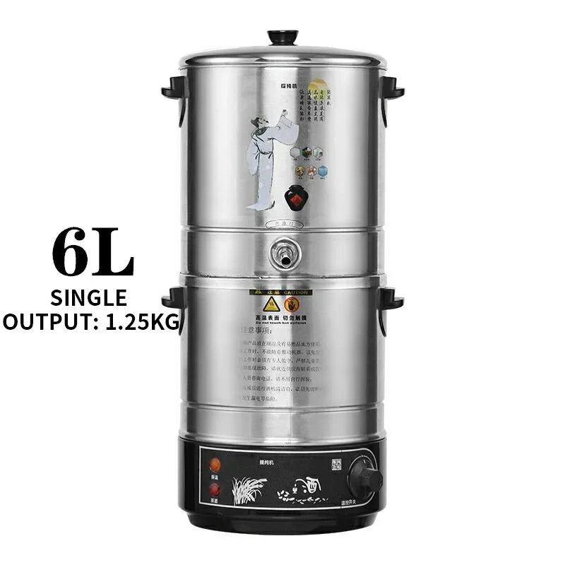 Destilador de Cerveja em Aço Inoxidável, Aparelho DIY Moonshine, Eletrodoméstico, Cerveja e Brandy, 6 L, 15 L, 25L