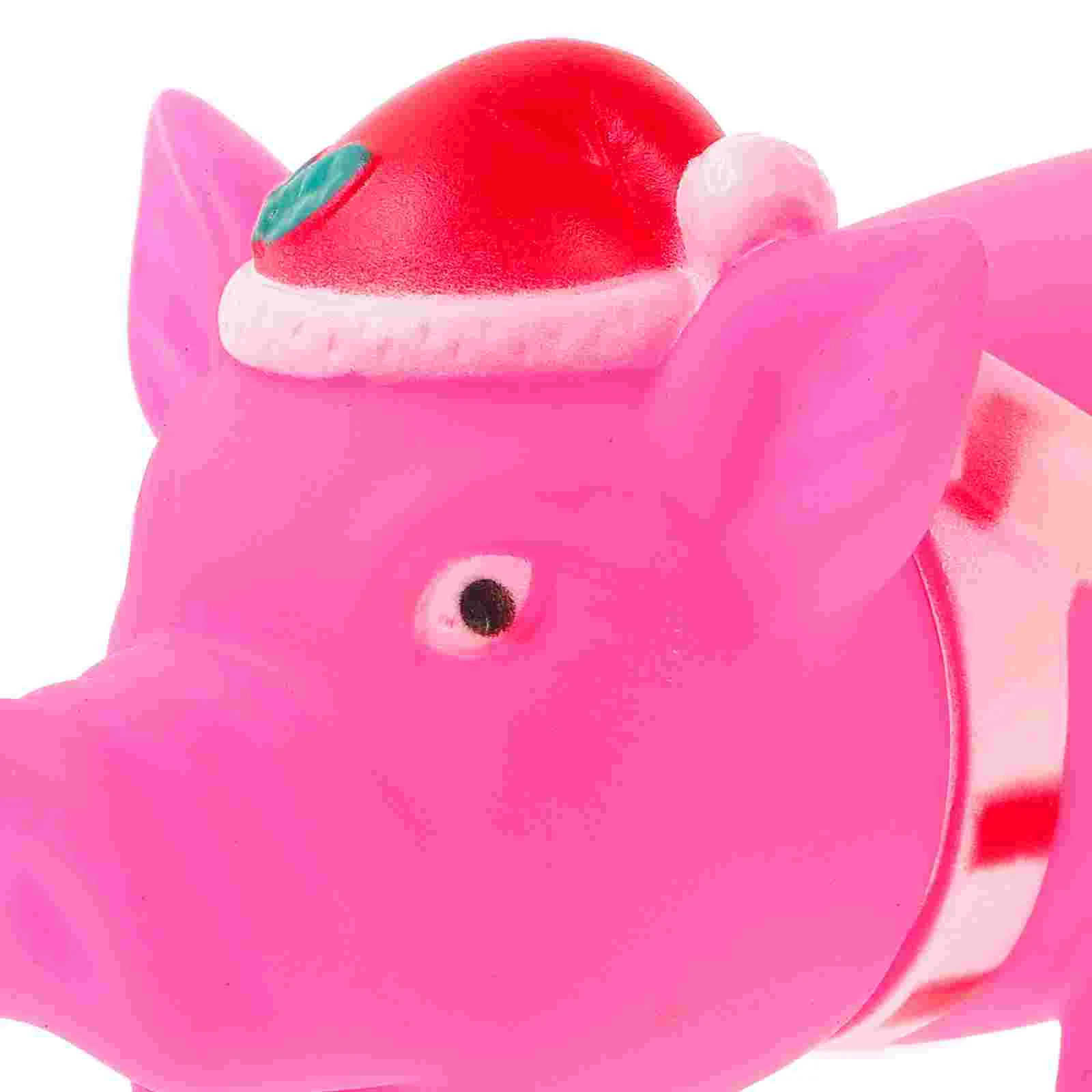 Xmas Pig ของเล่นสุนัขหมูรูปร่างของเล่น Latex ของเล่นสุนัขลูกสุนัขการ์ตูนของเล่นสุนัข Interactive ของเล่นสุนัข squeaky ของเล่นลูกสุนัข squeaky ของเล่น