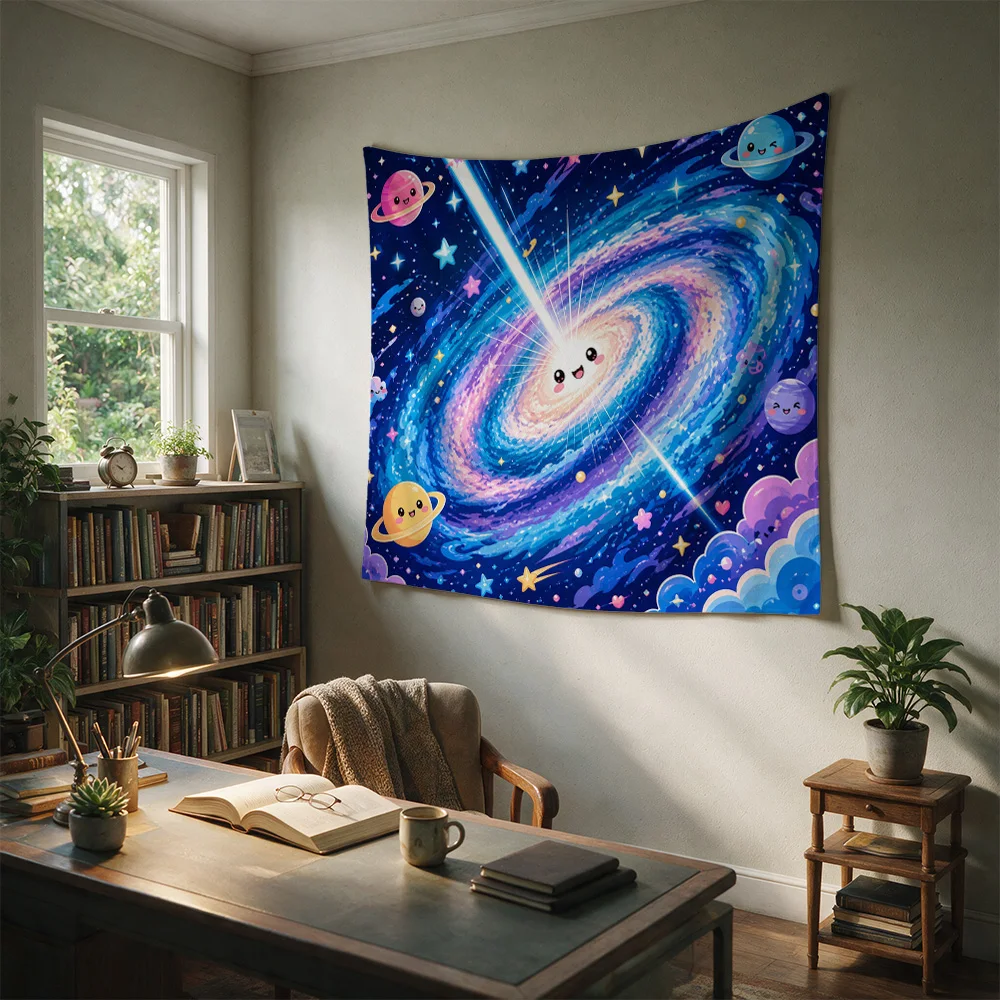 Galaxy Nebula Space Constellation Tapestry Dreamy Cosmic Wall Hanging for Bedroom Living Room Decor