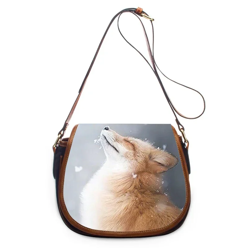 fox animal print new fashion Women Crossbody Bag Luxury Handbags Women Bags Zipper Shoulder Bag women shoulder bag