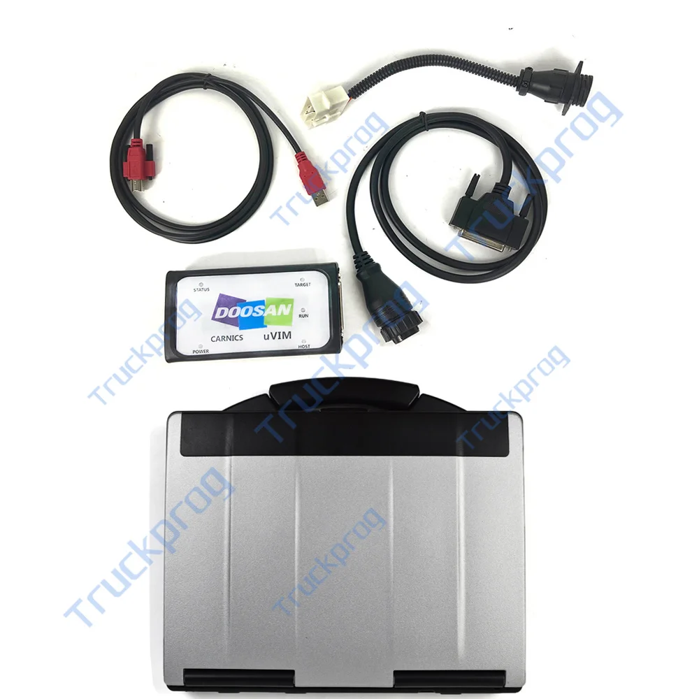 CF53 Laptop for Doosan uVIM DMS-5 New Version Auto ECU Scanner Tool Excavator Truck Heavy duty Engine System Diagnostic Tool