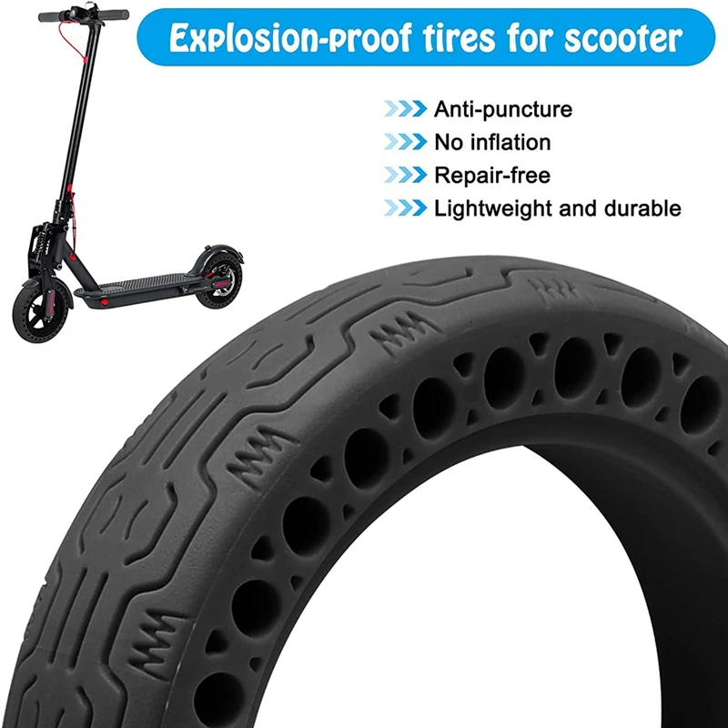 Electric Scooter Tires Honeycomb Replacement Tires For Xiaomi M365/Gotrax GXL V2, 8.5 Inches Solid Tire