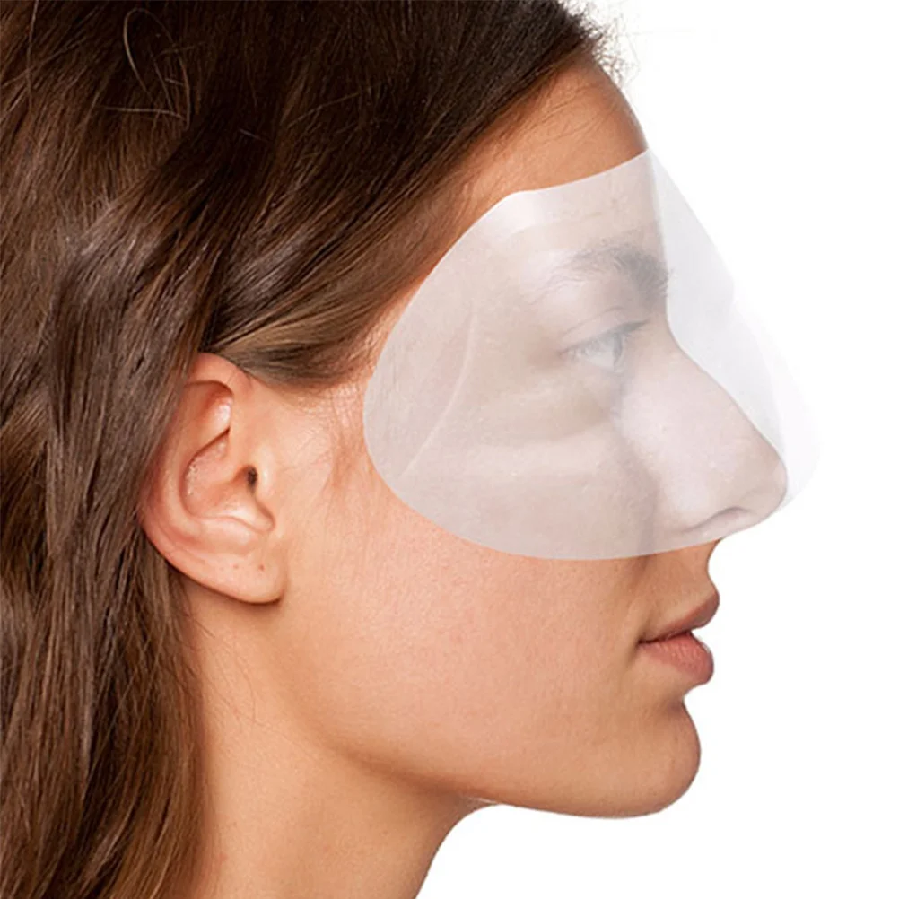 300 قطعة من قناع درع الوجه البلاستيكي الشفاف لقص الشعر وواقي العين ومستلزمات الحلاقة وأغطية العين للوجه #5