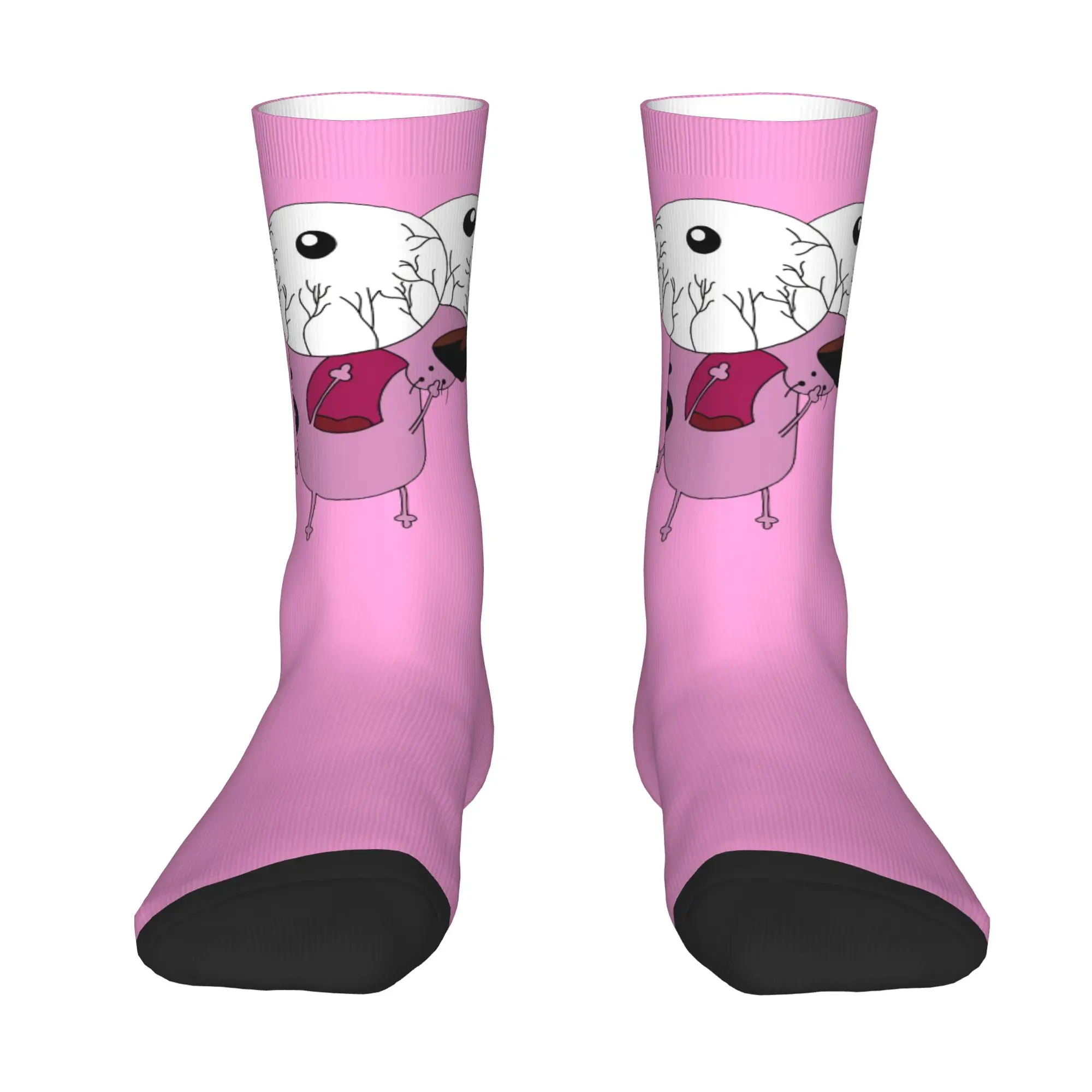 Chaussettes personnalisées C-Courage The Cowardly Dog Frightened Eyes pour hommes et femmes, chaussettes chaudes et amusantes, originales
