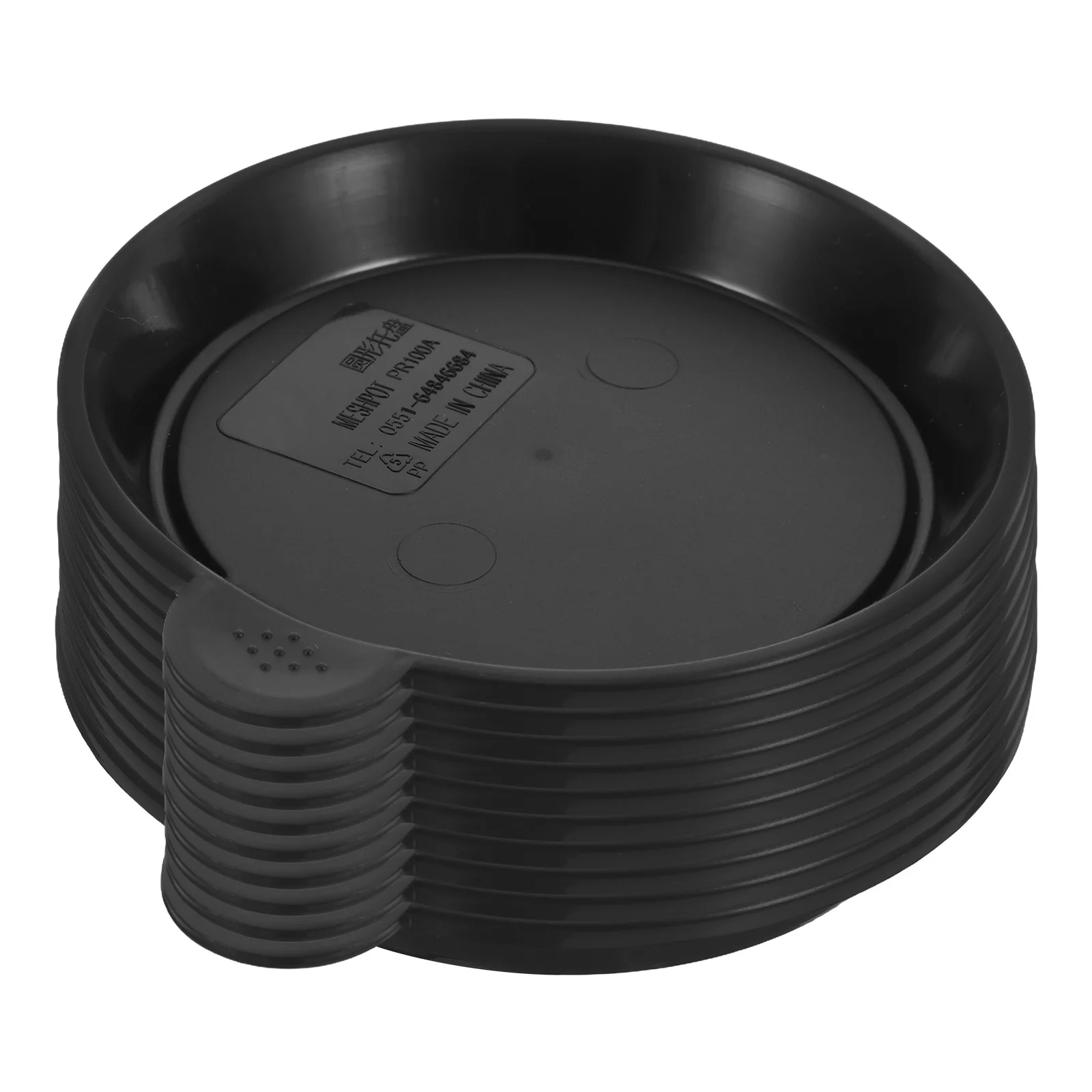 

10pcs Succulent Plants Pots Saucer 8.2Cm Black Plastic Flowerpot Tray Drip Catcher For Bonsai Small Plant Pot Water Resistant