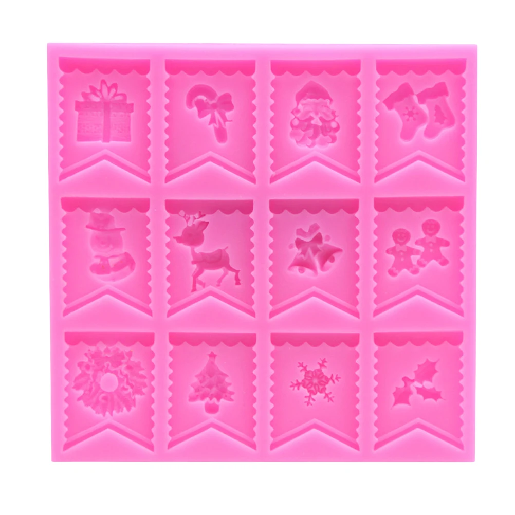 

Silicone Baking Mold Christmas Shape Cake Fondant Chocolate Candy Ice Jelly Crafts Non-Toxic Easy Clean DIY Pastry Pan TORTIERA