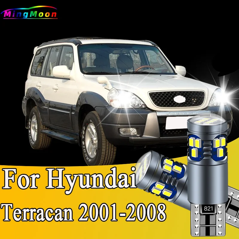 2Pcs T10 LED Bulbs Parking Clearance Lamp Car Interior Lights For Hyundai Terracan 2001 2002 2003 2004 2005 2006 2007 2008