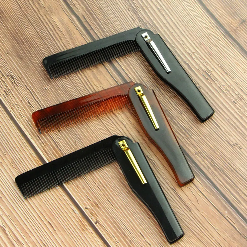 

4Pcs Portable Folding Comb Oil Hair Brush Styling Tool for Men Salon Use No Static Gift Oil Hair Brush