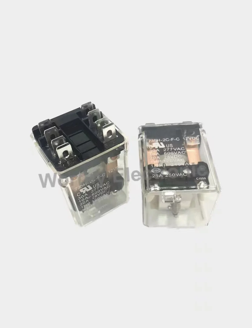 Free shipping  10pcs /lot   12V  30A  8PIN  735H-2C-F-C-12VDC