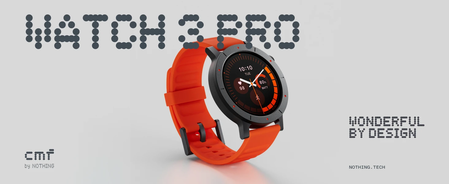 CMF Watch 3 Pro Smartwatch 1,43 Zoll AMOLED, 13 Tage Akkulaufzeit, Dual-GPS, Bluetooth-Anrufe mit KI-Geräuschunterdrückung, Herzfrequenzmessung – Detail 1